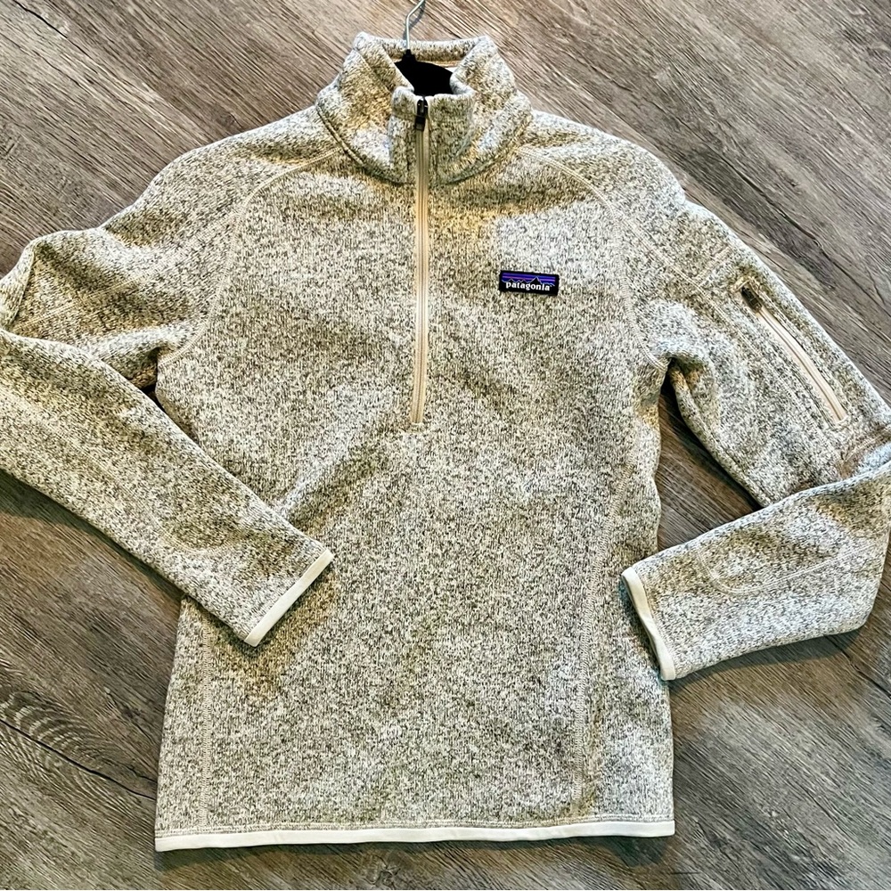 Patagonia Feather Tan Quarter-Zip Jacket